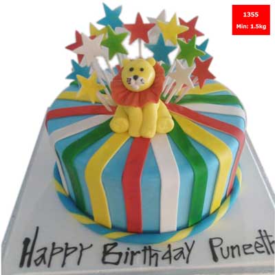 "Designer Round shape Chocolate flavour designer cake - 1kg - Click here to View more details about this Product